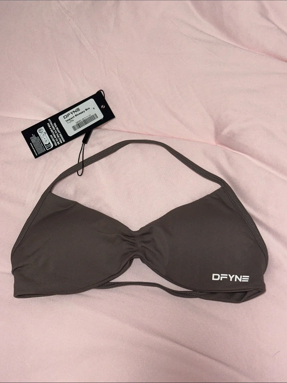 NWT DFYNE Impact Strappy Bra (Truffle - Small)